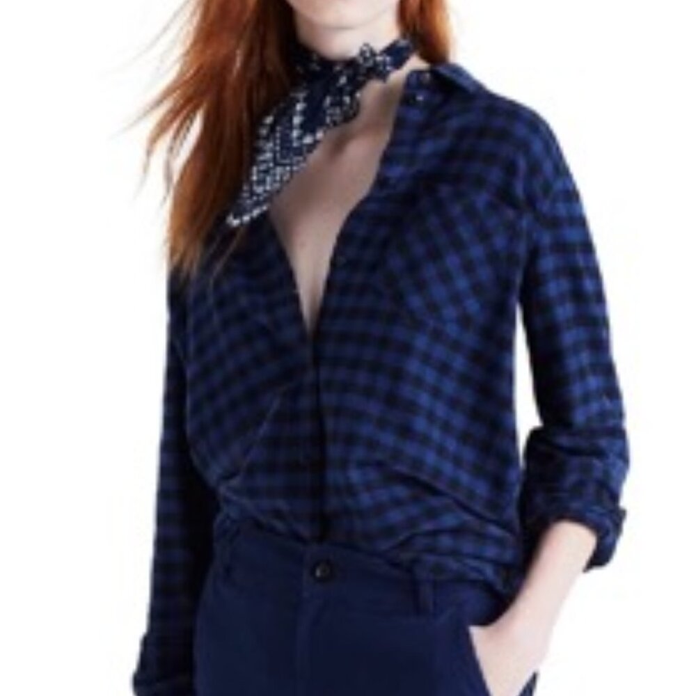 Madewell Buffalo Check Flannel Button Down Shirt